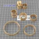 Комплект (8 шт) точёных бронзовых втулок 4F27E / FN4AEL, "OMEGA MACHIN 247030A-OM (BUSHING KITS)
