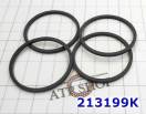 Комплект (4 шт) компрессионных тефлоновых колец 6T30 / 40 / 45E / 6F35 213199K-AT (SEALING RINGS)