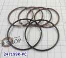Комплект (6 шт) компрессионных тефлоновых колец 4F27E / FN4AEL, 3D-зам 247199K-PC (SEALING RINGS)