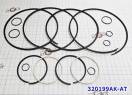 Комплект компрессионных тефлоновых колец (15шт)   RE0F09A / JF010E CVT 320199AK-AT (SEALING RINGS)