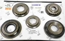 Комплект (6шт.) обрезиненных поршней U250E piston and retainer kit 200 341008B-NK (PISTONS AND RETAINERS)