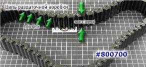 CHAIN TRANSFER CASE GM 2008-up имеет два синих звена  #800700T (CHAINS AND PARTS) для 