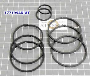 Комплект (8 шт) компрессионных колец 5HP19 (тефлон) кольца с 3D-замком (SEALING RINGS)