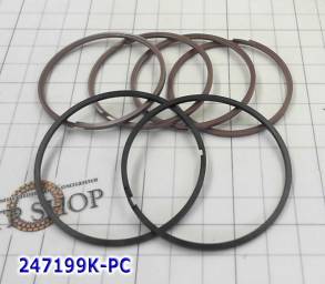 Комплект (6 шт) компрессионных тефлоновых колец 4F27E / FN4AEL, 3D-зам (SEALING RINGS)