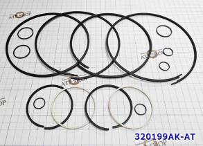 Комплект компрессионных тефлоновых колец (15шт)   RE0F09A / JF010E CVT (SEALING RINGS)