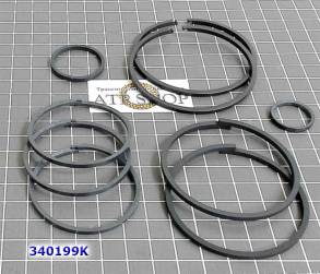 Комплект (9 шт) компрессионных тефлоновых и чугунных колец U140 / U150 (SEALING RINGS)