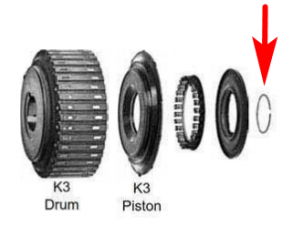 Стопорное кольцо TF60SN / 09G / 09K / 09M K3(C3) блока пружин барабана (SNAP RINGS)