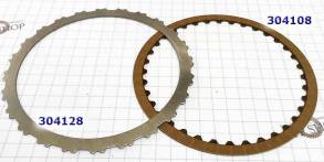 Стальной диск сцепления форвард, (24Tx1,3x128,5) зуб с прорезью, Steel (STEELS)