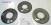 Комплект обрезиненных поршней (3 шт) TF-71SC / TF-72SC / TF-73SC 2014- 359008BC-PT (PISTONS AND RETAINERS)
