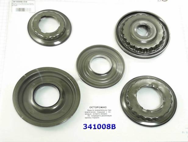 Комплект (6шт.) обрезиненных поршней U250E 2003-up (PISTONS AND RETAIN 341008B-EM (PISTONS AND RETAINERS)
