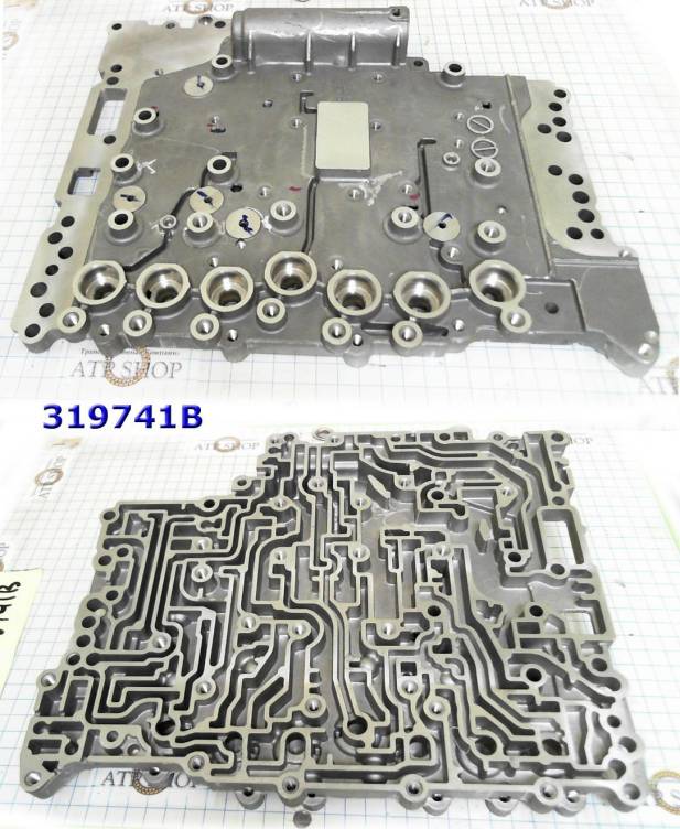 Верхняя часть гидроблока под соленоиды, Valve Body RE5R05A, Hyundai / 319741B-EM (VALVE BODIES) 46210-4C000