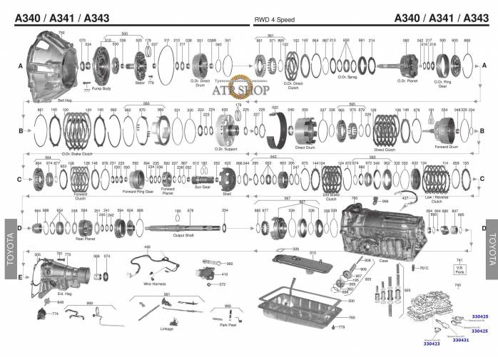 акпп A343F /E, A341 ARISTO CHASER CRESTA CROWN / CROWN COMFORT CROWN ESTATE CROW...