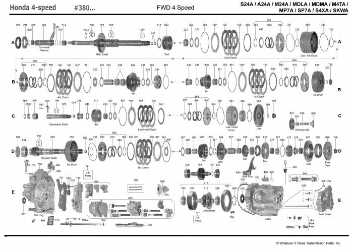 акпп 4sp Honda 