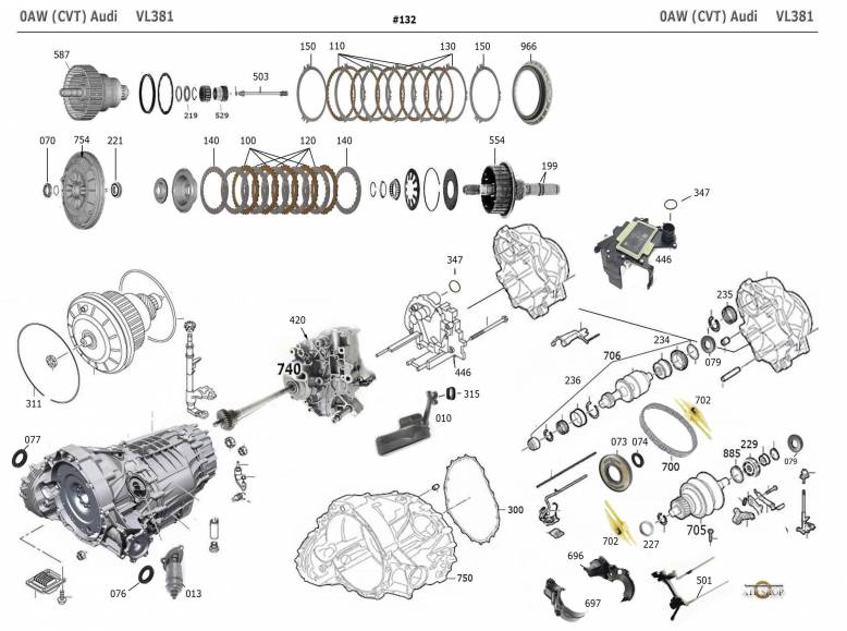 акпп 0AW \ VL381 (CVT-8) A4 A5 A6 A7