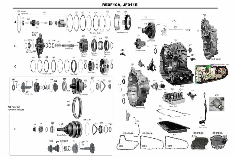 акпп JF011E (CVT) RE0F10A C-CROSSER CALIBER CX DELICA D:5 GALANT FORTIS LANCER O...