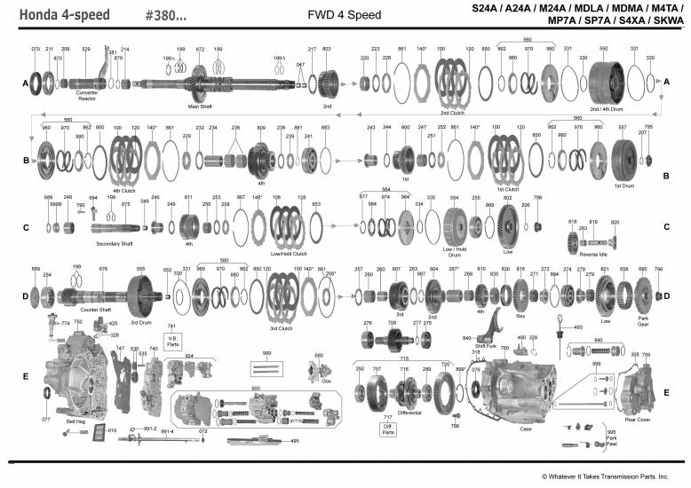 акпп 4sp Honda 