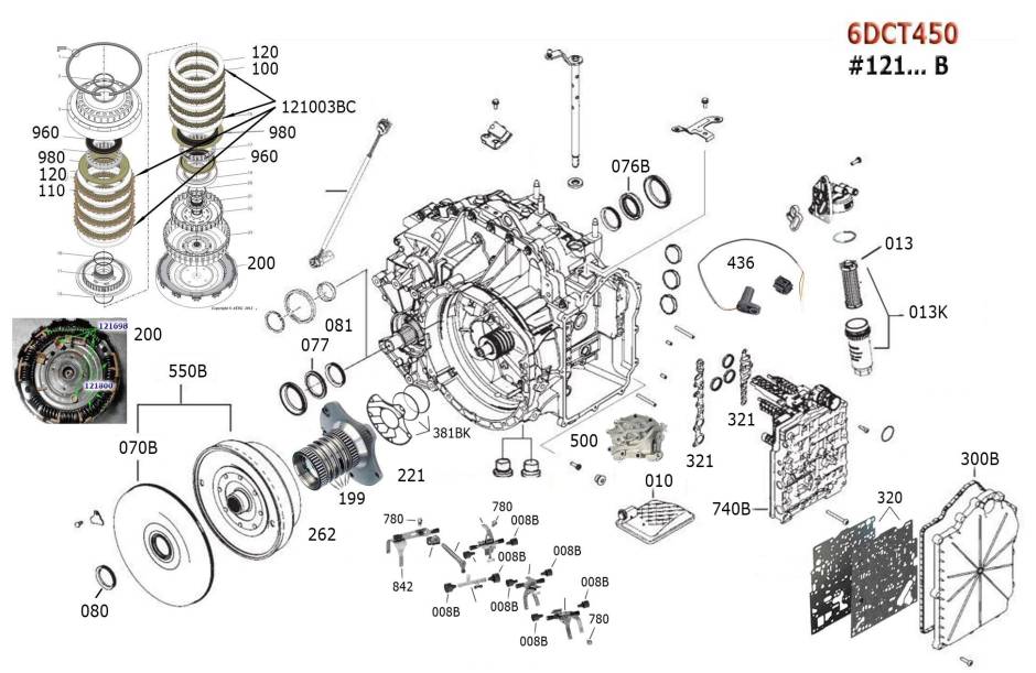 акпп DCT450/MPS6, DCT470/SPS6 FABIA S60 FOCUS LANCER 7007 C-CROSSER ESPACE KADJA...