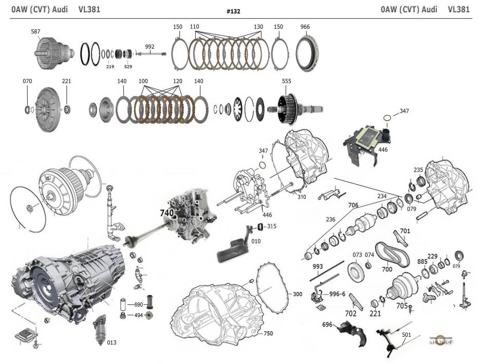 акпп 0AW \ VL381 (CVT-8) A4 A5 A6 A7