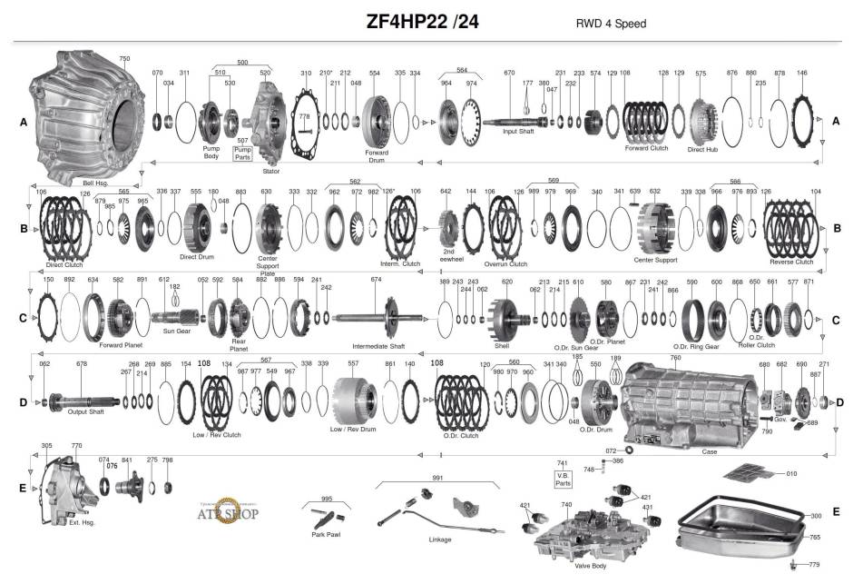 акпп 4HP22 