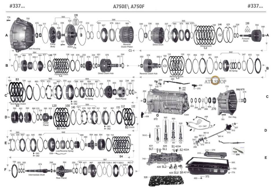 акпп A750F\E 4 RUNNER LAND CRUISER SEQUOIA TACOMA 4WD GX470 LX470 GRAND VITARA L...
