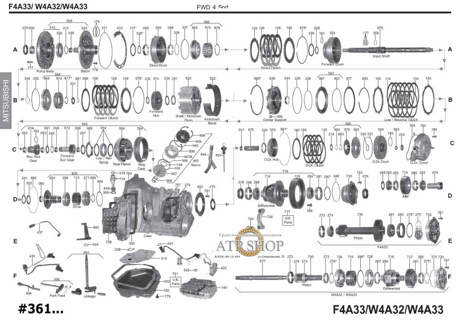 акпп W4A32, W4A33 LASERr AWD TALON ECLIPSE LASER