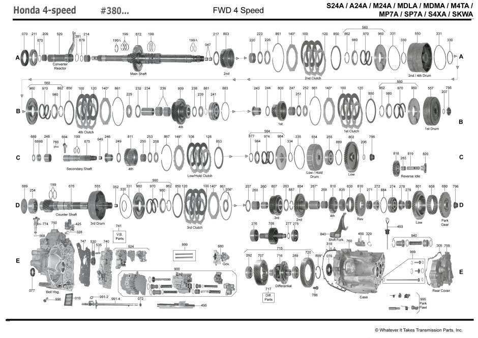 акпп 4sp Honda 